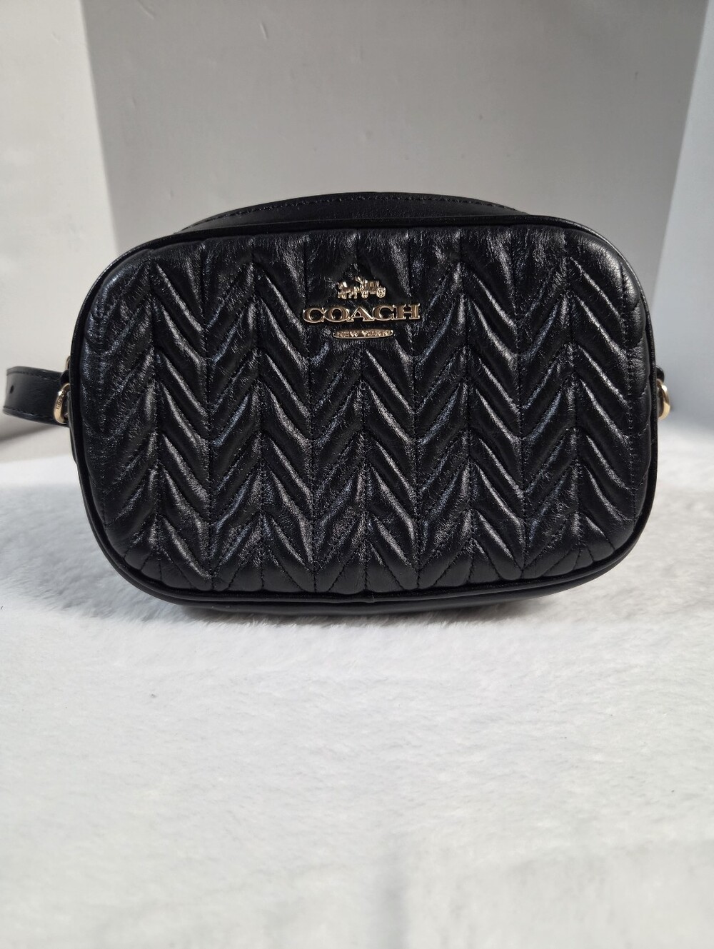 Coach Black Quilted Leather Crossbody Bag